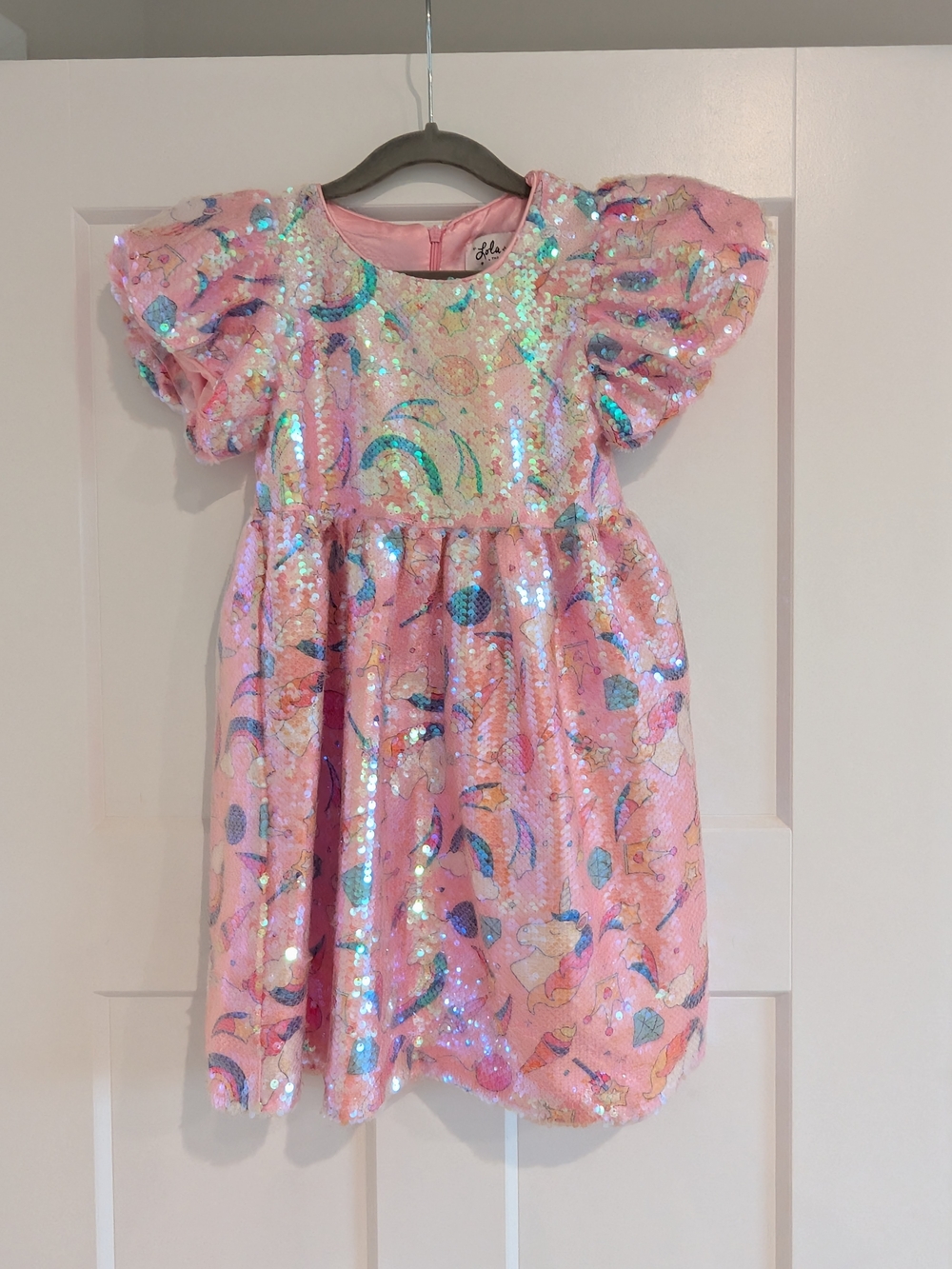 Lola + The Boys Pink Sequin Party Dress